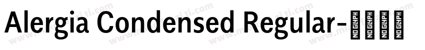 Alergia Condensed Regular字体转换